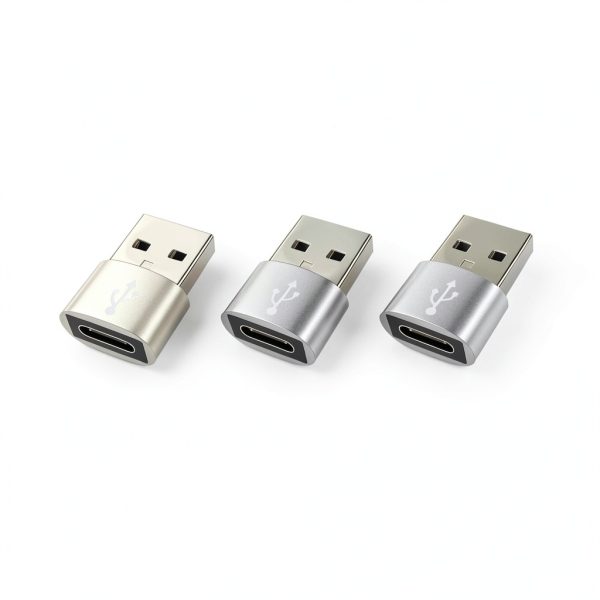 USB to USB C Adapter 3 Pack Charger Data Transfer Compatible-0