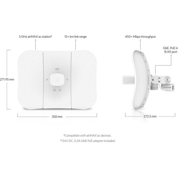 Ubiquiti LiteBeam AC Gen2 CPE with Management Radio-4