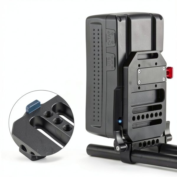 Neewer V Mount Battery Plate Dual Rod Clamps Camera Rig-2