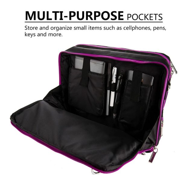 Purple Tablet Bag Convertible Design Water Resistant Nylon-2