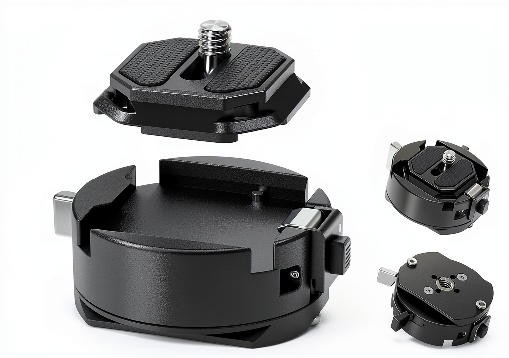Neewer GM34 Quick Release Plate Kit mounted on a camera and tripod