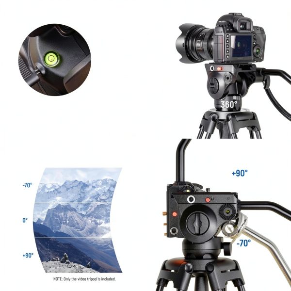 Neewer Metal Video Tripod Fluid Head Stable 17.6lb Load-5