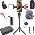 Movo iVlog1 Smartphone Video Kit with Microphone and LED-0