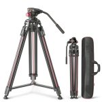 Neewer 79 Inch Fluid Head Tripod Aluminum DSLR Camera Stand-0