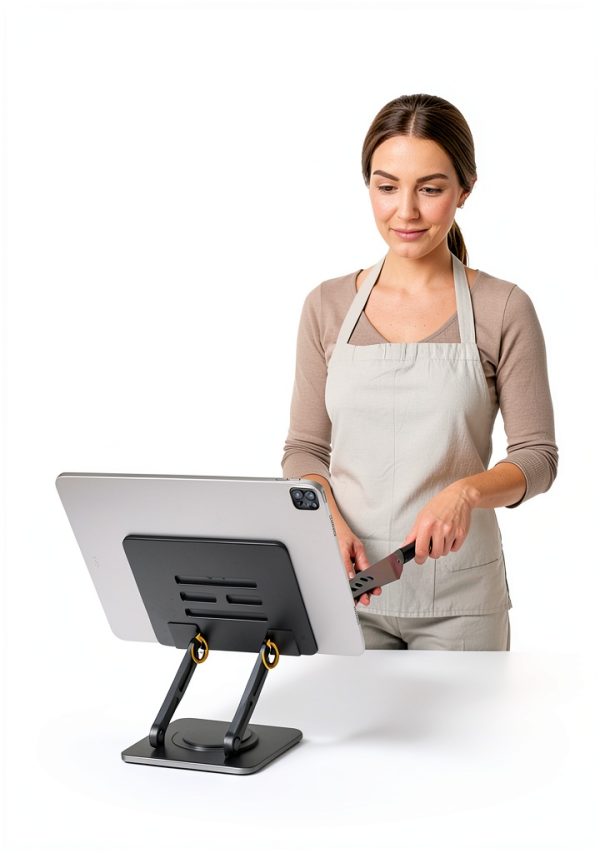 Pavo Tablet Stand 360 Rotating Base Sturdy Metal Design-2