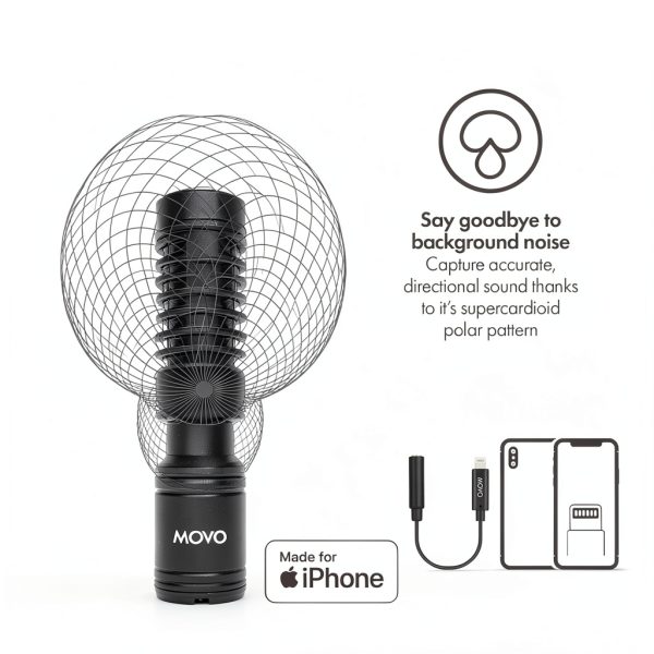 Movo iVlog1 Smartphone Video Kit with Microphone and LED-3