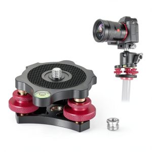 Neewer LP64 Leveling Base Tripod Head Aluminum 3 Axis-0