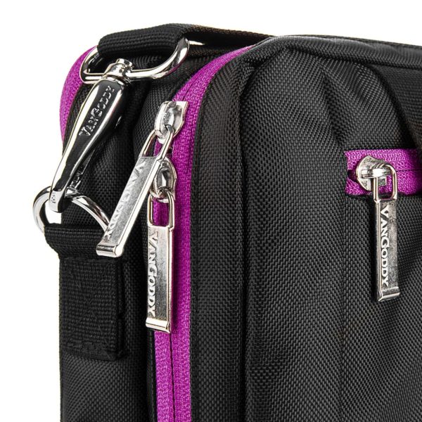 Purple Tablet Bag Convertible Design Water Resistant Nylon-5