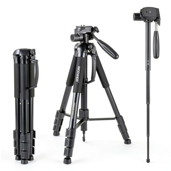 Neewer Aluminum Alloy 2 in 1 Tripod Monopod for DSLR Cameras-0