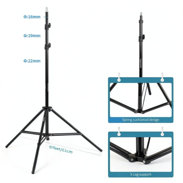Neewer Aluminum Tripod Stands Studio Photography Lights-2