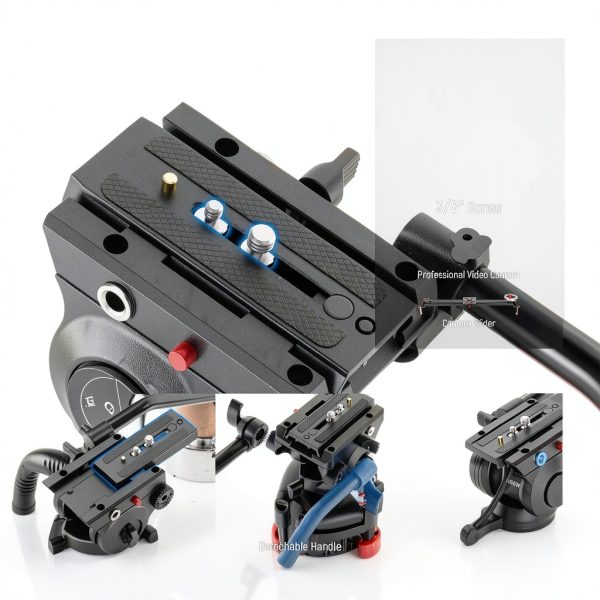 Neewer Metal Video Tripod Fluid Head Stable 17.6lb Load-3