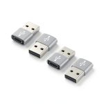 USB to USB C Adapter 4-Pack Charger Data Transfer-0