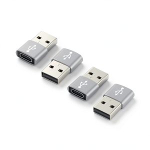 USB to USB C Adapter 4-Pack Charger Data Transfer-0