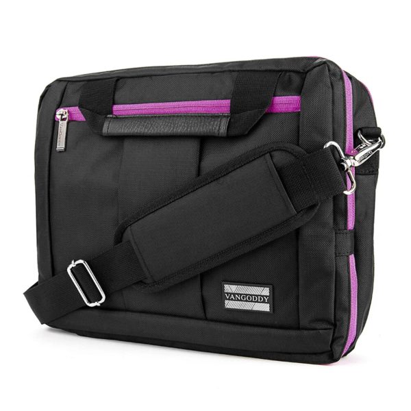 Purple Tablet Bag Convertible Design Water Resistant Nylon-4