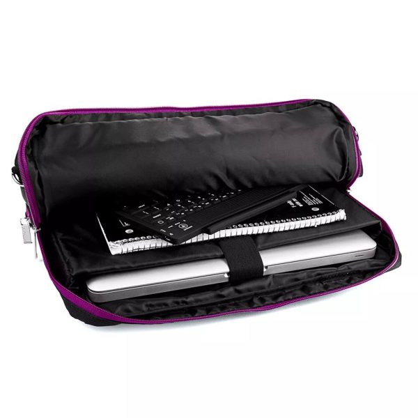 Purple Tablet Bag Convertible Design Water Resistant Nylon-7