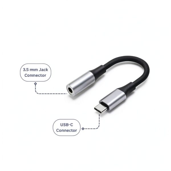USB C to 35mm Adapter Wide Compatibility Compact Portable-2