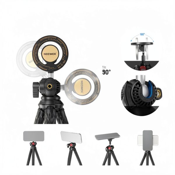 Neewer Magnetic Phone Tripod Magsafe iPhone Android Vlogging-2