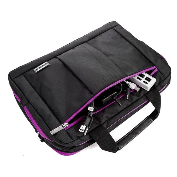 Purple Tablet Bag Convertible Design Water Resistant Nylon-6