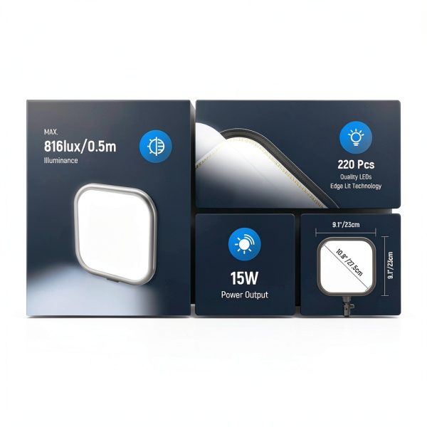 Neewer Basics LED Video Light Panel Kit Dimmable CRI95+-1