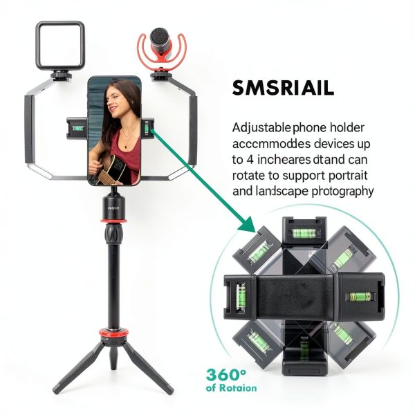 Movo iVlog3 Smartphone Video Kit with Microphone and LED-5
