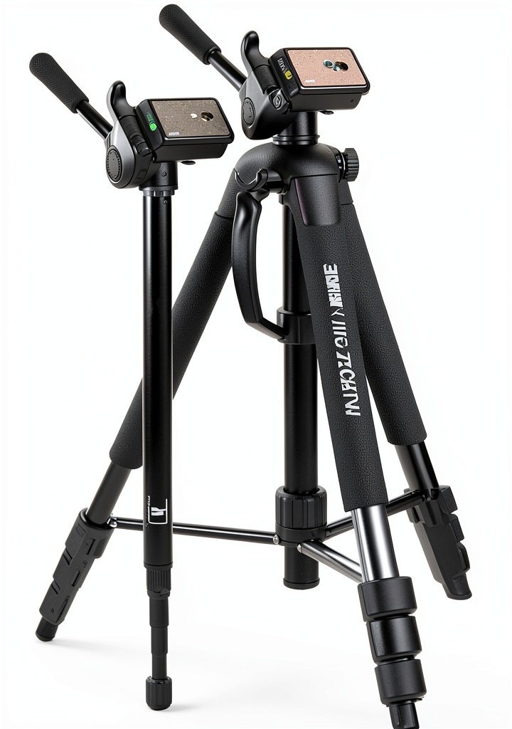 Sunpak Tripod 70 Inch 2 in 1 Monopod Fluid Head set up on a rocky outdoor location